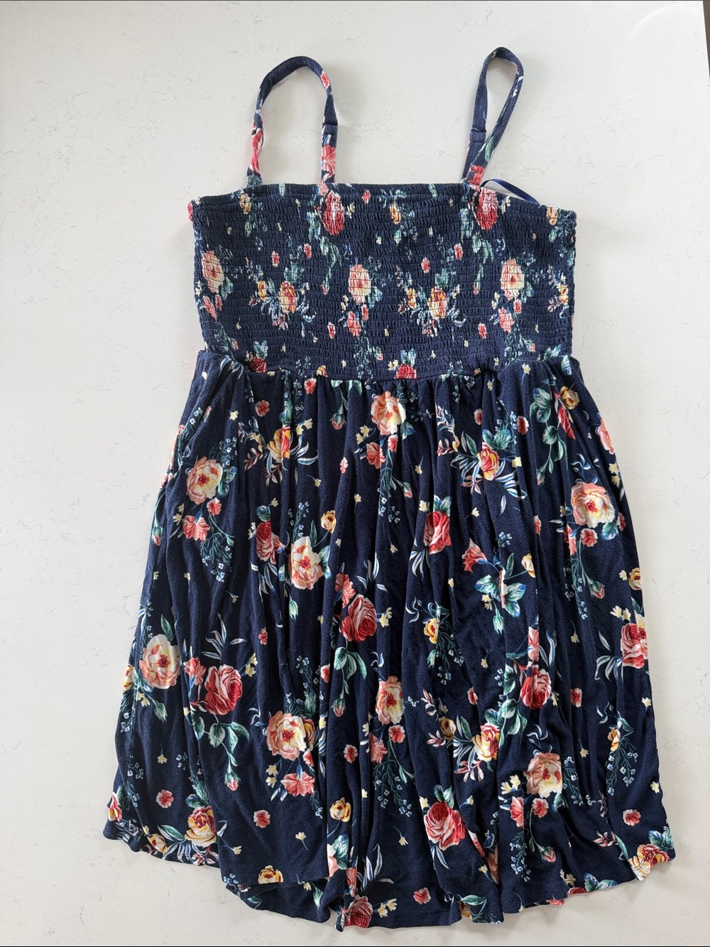 torrid Navy Floral Smocked Sundress